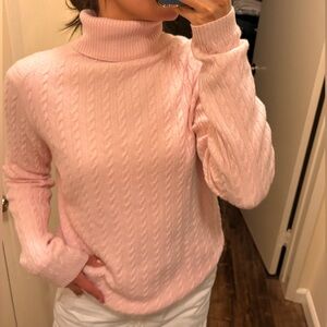 Elegant Pink Turtleneck Sweater